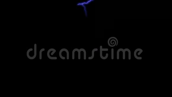 人造闪电产生的特斯拉线圈黑色背景大尺寸火花视频的预览图