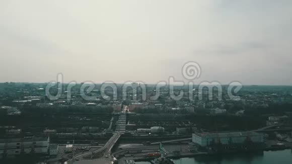 奥德萨海港的鸟瞰图视频的预览图