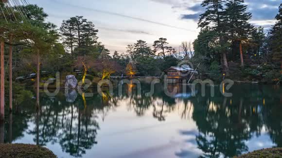 日本金泽暮年的Kenrokuen花园视频的预览图