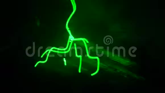 绿色激光的抽象图像视频的预览图
