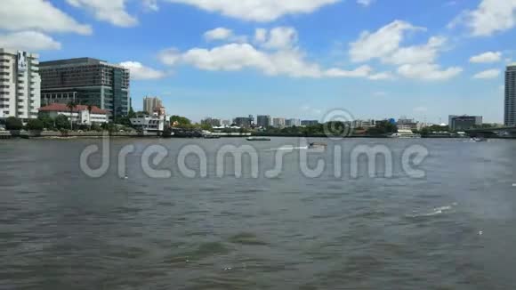 泰国曼谷ChaoPhraya河的交通视频的预览图