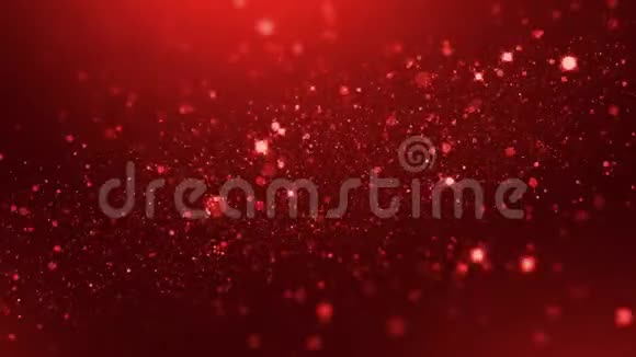 奢华的红色粒子闪耀着新年快乐和圣诞快乐的抽象背景视频的预览图
