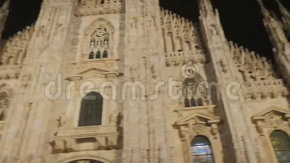 意大利北部伦巴第米兰哥特式大教堂壮观景色视频的预览图
