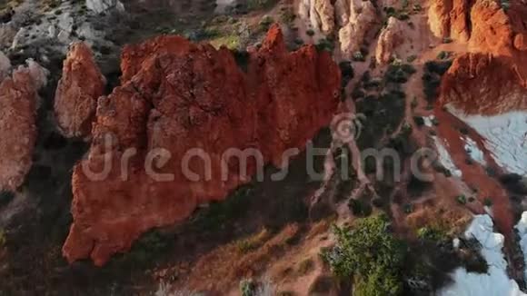 美国内华达州里诺的红岩空中镜头视频的预览图