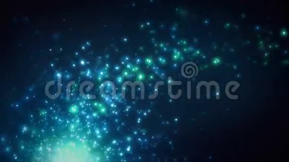 浅蓝色漂浮的粒子视频的预览图
