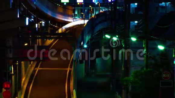 东京塞塔加亚市中心城市街道的夜间时间推移视频的预览图