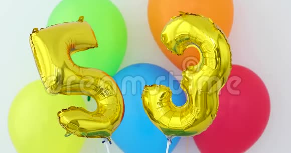 彩色金箔53号庆祝气球视频的预览图