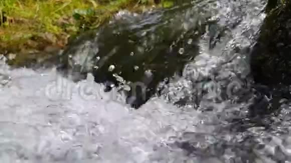 夏季在斯洛文尼亚水流在巨石群中急速流动视频的预览图