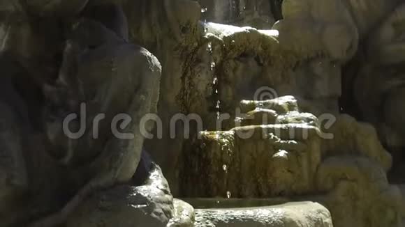 罗马著名的科普佩德地区青蛙喷泉视频的预览图