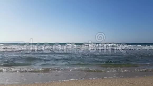 克里特岛希腊夏季海滩全景视频的预览图