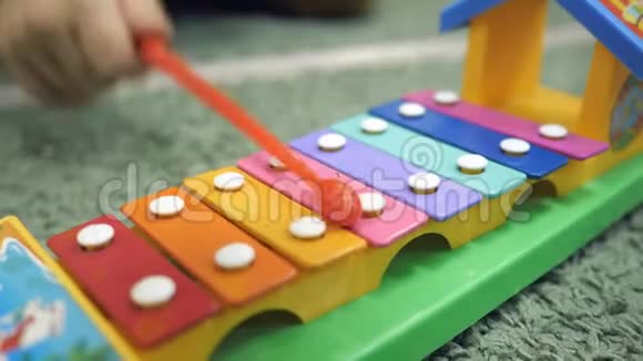 为孩子演奏一支五颜六色的木琴视频的预览图
