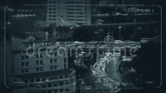 交通繁忙的闭路电视路桥视频的预览图