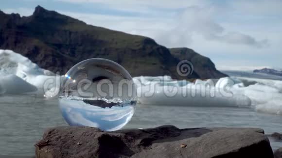 冰岛的Fjallsarlon冰川视频的预览图