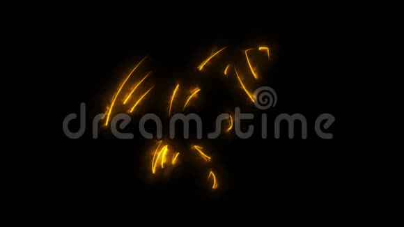 燃烧橙色霓虹鹰标志图形元素视频的预览图