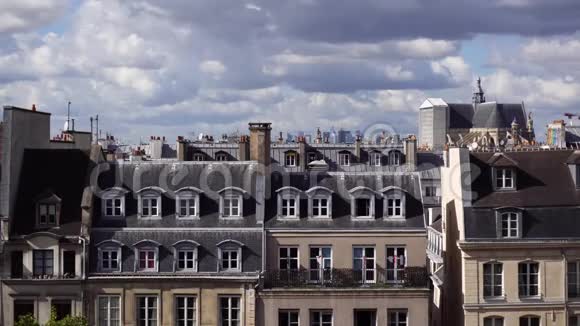 巴黎的老式屋顶视频的预览图