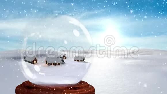 雪景照明小屋数字动画视频的预览图