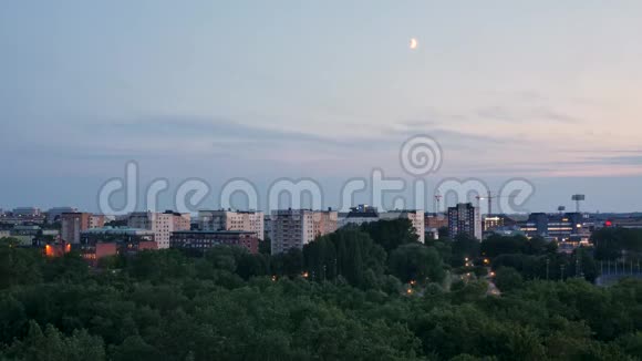 在斯德哥尔摩的夜晚时光流逝视频的预览图