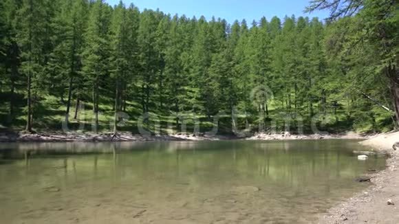 宁静宁静的湖面上四周是一片清凉视频的预览图