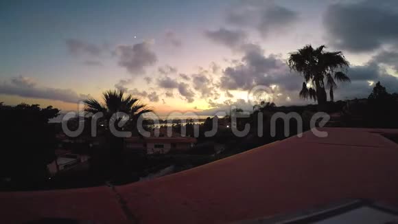 西西里梅西纳海峡日落视频的预览图