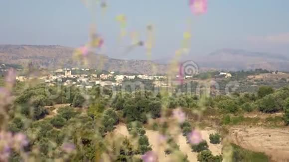 希腊小村庄的景色视频的预览图
