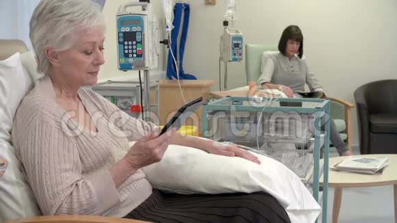 老年女性化疗病人护士检查视频的预览图