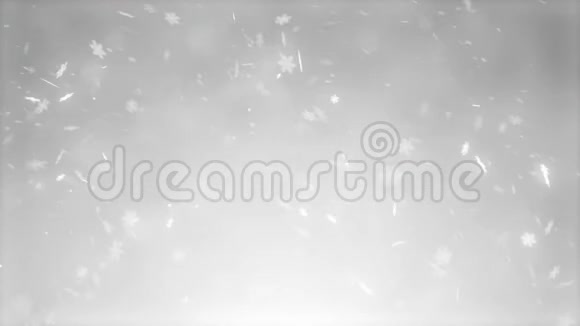 带有雪花的节日神奇的抽象银色背景视频的预览图