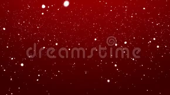 温柔的落雪循环红色圣诞背景视频的预览图