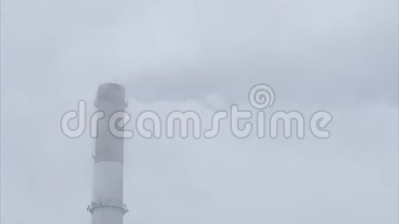 工业大气污染烟烟囱视频的预览图