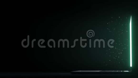 计算机附加文本由字母从笔记本电脑屏幕上飞出3D动动画视频的预览图