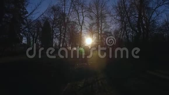 马德里布恩雷蒂罗公园的空中阳光视频的预览图