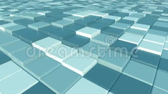 移动的蓝色方形瓷砖视频的预览图