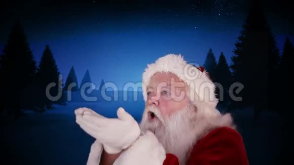 圣诞老人让神奇的圣诞树出现视频的预览图