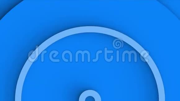 蓝色同心圆从中心移动的背景动画视频的预览图