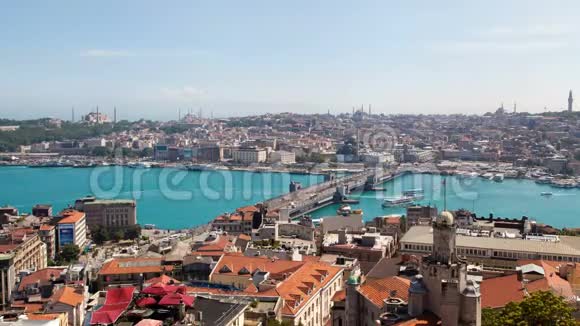 土耳其伊斯坦布尔古城时光广场城市景观视频的预览图