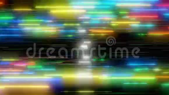 运动中的彩色光泽线侧视无缝环视频的预览图