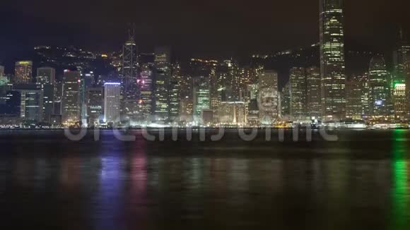 香港夜间巴拿马水道时间推移视频的预览图