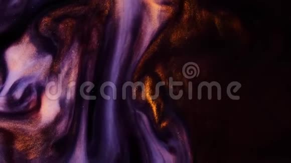 紫罗兰金色抽象水墨背景视频的预览图