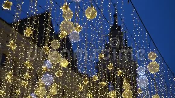 莫斯科的圣诞灯视频的预览图