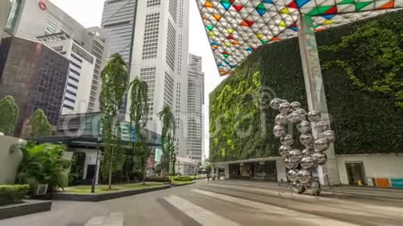 新加坡金融中心RafflesPlace的摩天大楼倒塌视频的预览图