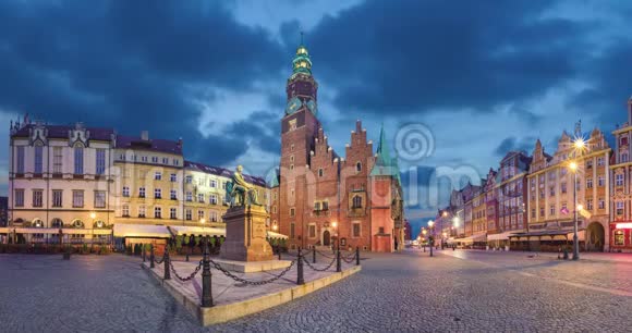 波兰Wroclaw的Rynek广场景观视频的预览图