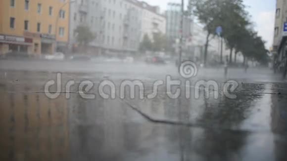 在街上下雨视频的预览图