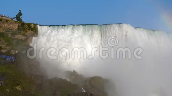 尼亚加拉大瀑布美国侧视图从下面视频的预览图