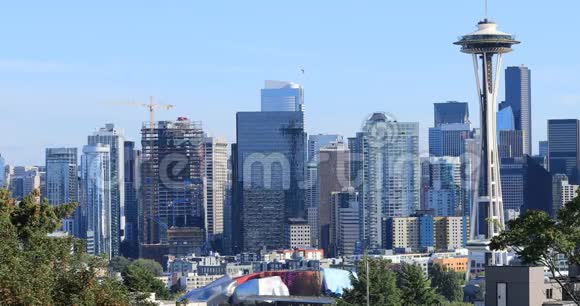 西雅图华盛顿市中心美好的一天4K视频的预览图
