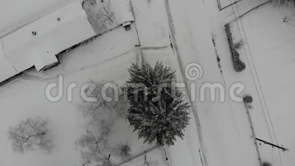 冬天的美景地球上覆盖着雪在一个点上旋转平稳飞行视频的预览图