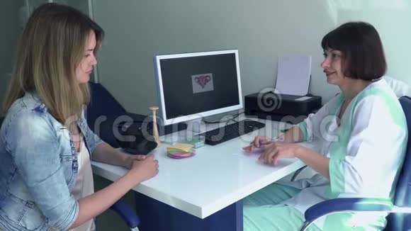 妇科医生给年轻妇女做了医学检查视频的预览图