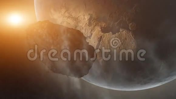 地球上的小行星视频的预览图