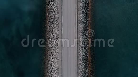 冰岛笔直的公路或桥梁景观视频的预览图