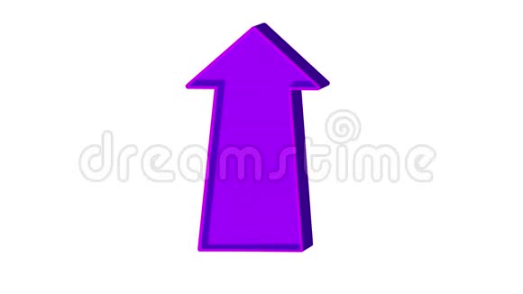 动画紫色箭头指向白色背景装载视频的预览图