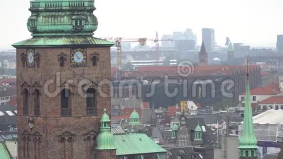 城市美丽的天际线丹麦哥本哈根01122019视频的预览图