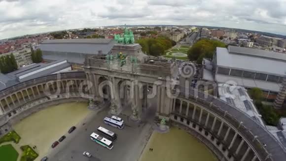 比利时布鲁塞尔旅游景点空中城市公园老街视频的预览图